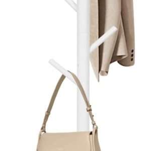 Coat Rack, Freestanding Coat Rack with 8 Hooks and 3 Adjustable Size