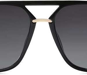 SOJOS Sunglasses for Women & Men, Square, Retro, Polarized Lens, Trendy Aviator
