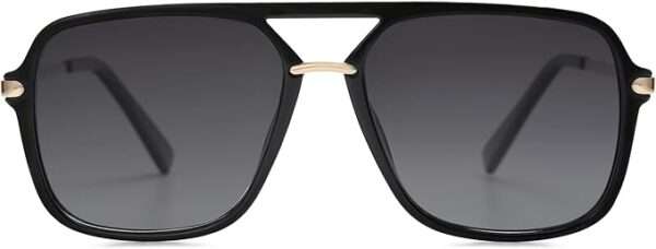 SOJOS Sunglasses for Women & Men, Square, Retro, Polarized Lens, Trendy Aviator
