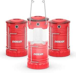 Eveready ALCL31 Collapsible LED Lanterns, 350 Lumens, 3 Pack, Collapsible