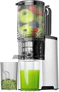 Cold Press Juicer, 5.8" Wide Feed Chute Juice Extractor Machine with 400W