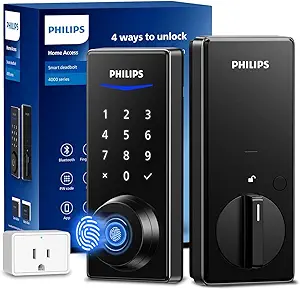 Philips Wi-Fi Smart Door Lock, Keyless Entry Door Lock with App Control,Fingerprint