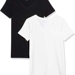 Amazon Essentials Women's Classic-Fit Short-Sleeve V-Neck T-Shirt
