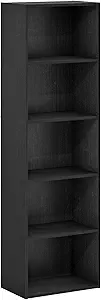 Furinno Luder Bookcase / Bookshelf / Storage Shelves, 5-Tier, Blackwood