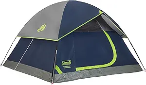 Coleman Sundome Camping Tent with Rainfly, 2/3/4/6 Person Tent Sets