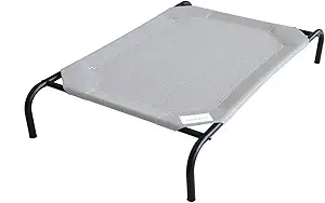 COOLAROO The Original Cooling Elevated Dog Bed, Indoor and Outdoor, Large, Grey