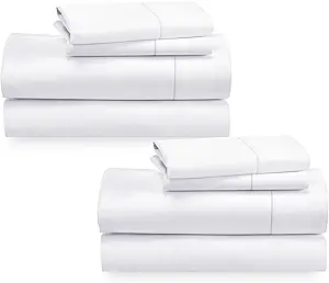 California Design Den 2-Pack Full Size Sheet Sets - 400 Thread Count 100% Cotton