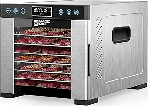 Magic Mill Pro Food Dehydrator Machine | 7 Stainless Steel Trays | Dryer for Jerky, Dog Treats, Herb