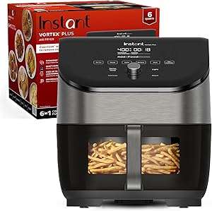Instant Vortex Plus 6QT Air Fryer with Odor Erase Technology, 6-in-1
