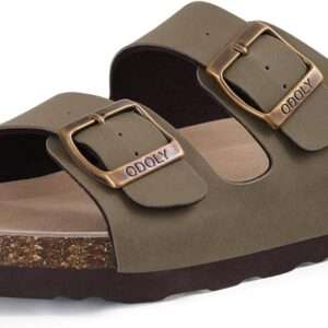 Women's Cork Footbed Slide Sandal, Arch Support Summer Outdoor