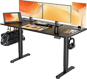 Claiks Electric Standing Desk, Adjustable Height Stand up Desk, 63x24
