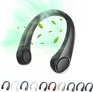 Portable Neck Fan, Hands Free Bladeless Fan, 360° Cooling Personal Fan,Wearable
