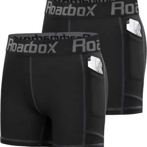 Roadbox Girls Volleyball Shorts, 4'' Kids Athletic Spandex Biker, Youth