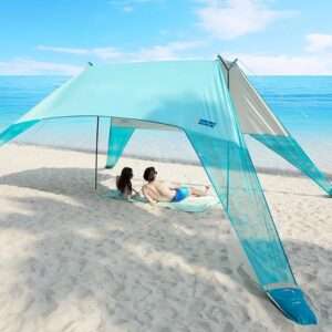 INSTANTENT® 15x9FT Beach Tent for Family, with UPF50+ Protection
