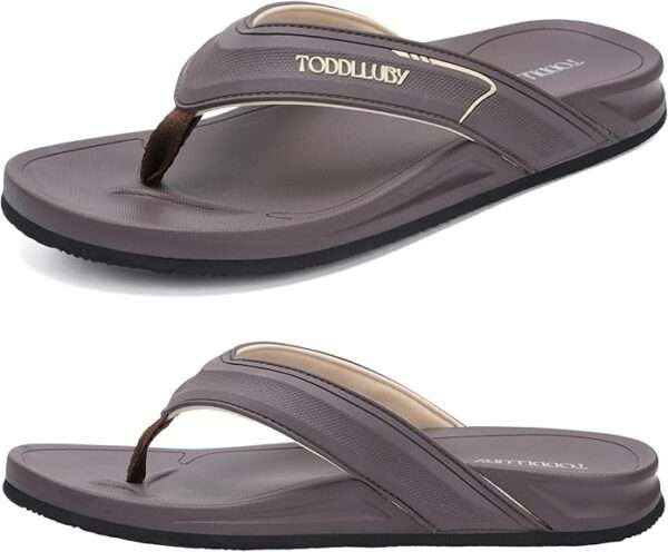 Mens Flip Flops With Arch Support Ultra Soft Cushion Footbed Durable