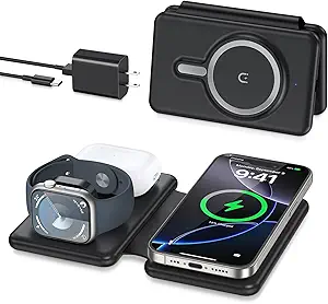 Wireless Charger iPhone - 3 in 1 Charging Station for Apple Devices for iPhone 16 15