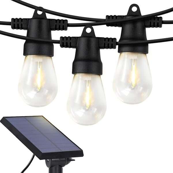 Brightech Ambience Pro Solar Powered Outdoor String Lights, 27 ft