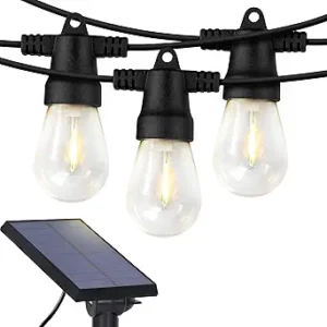 Brightech Ambience Pro Solar Powered Outdoor String Lights, 27 ft