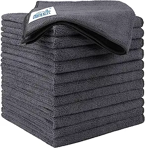 HOMEXCEL Microfiber Cleaning Cloth 12 Pack, 12.5 x 12.5 inch
