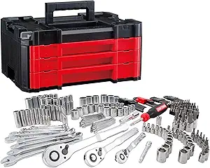 Craftsman VERSASTACK Mechanics Tool Set, 1/4 in, 3/8 in, and 1/2 in Drive, 230 Piece
