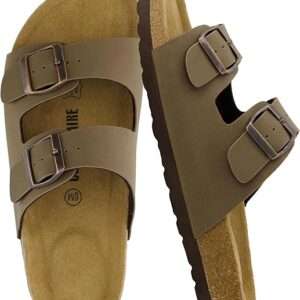 CUSHIONAIRE Lane Cork Footbed Sandals for Women – Comfortable