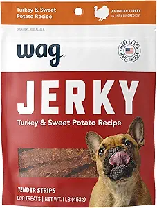 Amazon Brand - Wag Soft & Tender American Jerky Dog Treats – Turkey