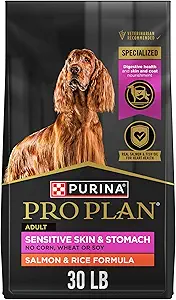 Purina Pro Plan Sensitive Skin and Stomach Dog Food Dry, Adult Salmon