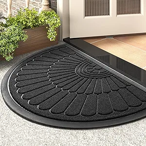 Door Mat Outdoor Indoor Entrance Doormat-Semicircular Durable