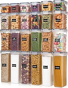 Airtight Food Storage Containers with Lids, Vtopmart 24 pcs Plastic