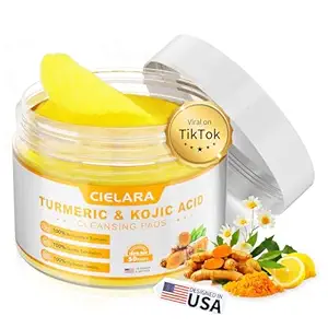 Turmeric Kojic Acid Cleansing Pads for Dark Spots Remover for Face, Lemon