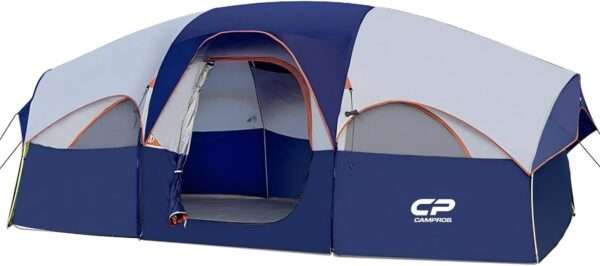 CAMPROS CP Tent 8 Person Camping Tents, Weather Resistant Family Tent, 5 Large
