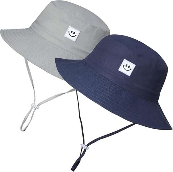 Baby Sun Hat Smile Face UPF 50+ Toddler Bucket Hat for Boys Girls 0-7 Years 4.8 4.8