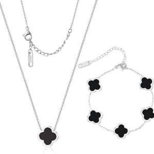 Delicacy Clover Bracelets Necklace Set:Clover Necklaces Clover Bracelet