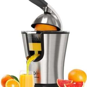 Eurolux Premium Electric Orange Juicer | Stainless Steel Citrus Squeezer