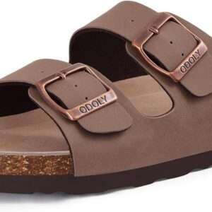 Unisex Cork Footbed Slide Sandal, Arch Support Summer Outdoor Sandals