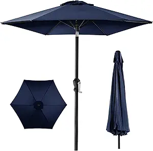 Best Choice Products 10ft Outdoor Steel Polyester Market Patio Umbrella w/Crank