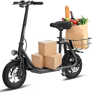 Electric Scooter with Seat ZD06, 800W Peak Motor, 20 Mile Range & 15.5 Mph