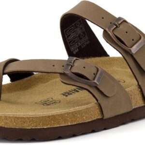 CUSHIONAIRE Women's Luna Cork Footbed Sandal With +Comfort