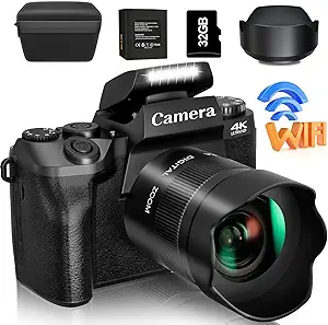 Saneen Digital Camera, 4k Cameras for Photography & Video, 64MP