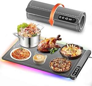 4 Modes of ambiance lamp Food Warming Mat， Food Warming Mat
