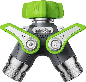 RAINPOINT Garden Hose Splitter, 2 Way Heavy Duty Water Hose Y Spigot Splitter