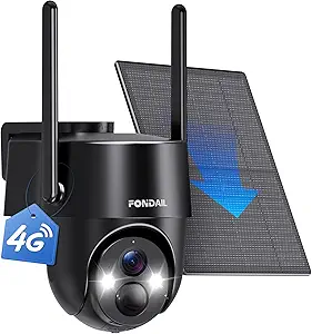 4G LTE Cellular Solar Security Camera Wireless Outdoor, No WiFi Solar