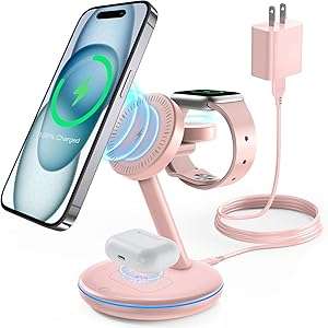 3 in 1 Charging Station for Apple Devices 18W Fast Mag-Safe Charger Stand