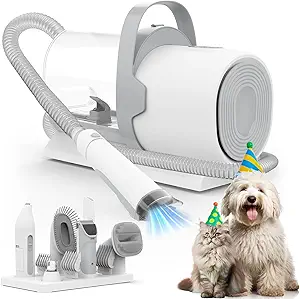 Dog Grooming Vacuum, Pet Grooming Kit, Dog Clipper Nail Trimmer