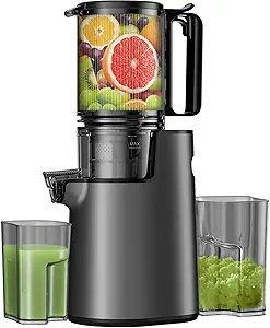 Cold Press Juicer, Masticating Juicer with 5.4" Wide Feed Chute, 350w