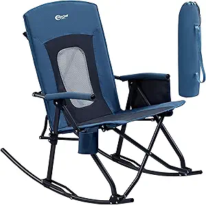 PORTAL Oversized Folding Rocking Camping Chair Portable Outdoor