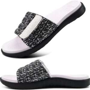ONCAI Mens Sandals, Arch Support Sport Slides Open Toe Adjustable Straps