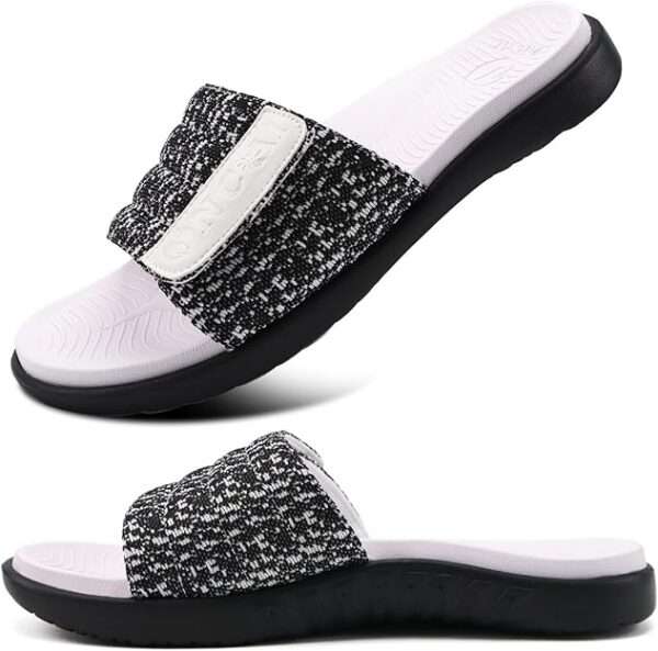 ONCAI Mens Sandals, Arch Support Sport Slides Open Toe Adjustable Straps