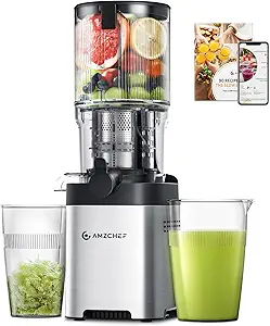 AMZCHEF Cold Press Juicer, 5.4" Juicer Machines with Large Feed Chute