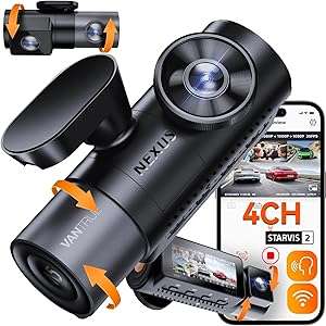 Vantrue N5 4 Channel WiFi 360° All Sides Dash Cam, STARVIS 2, IR Night